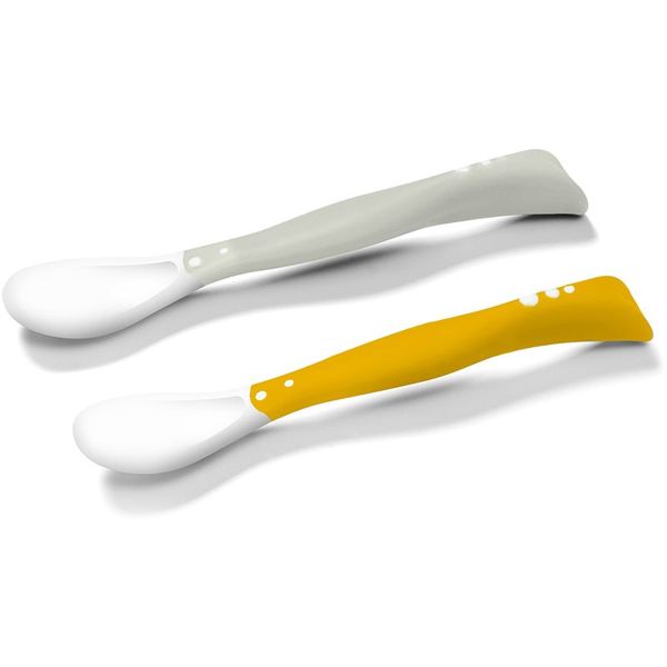 BabyOno BabyOno Be Active Flexible Spoons žlička Grey/Yellow 2 kos