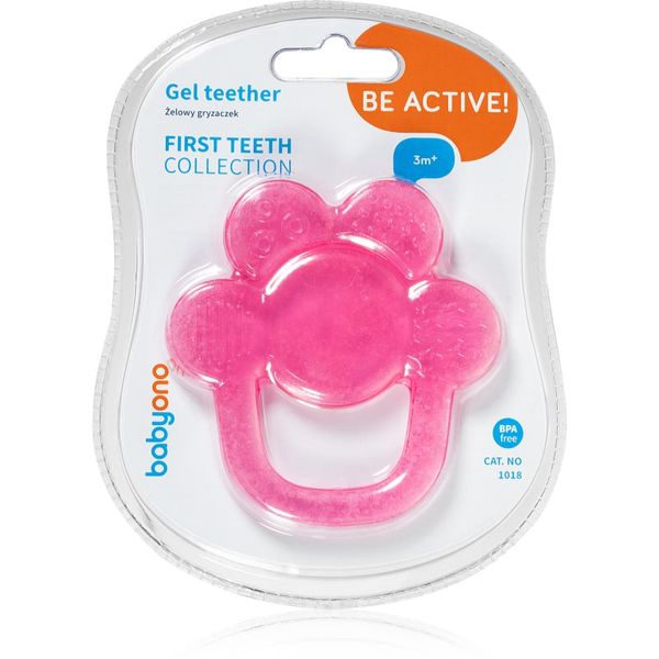 BabyOno BabyOno Be Active Gel Teether grizalo Pink Flower 1 kos