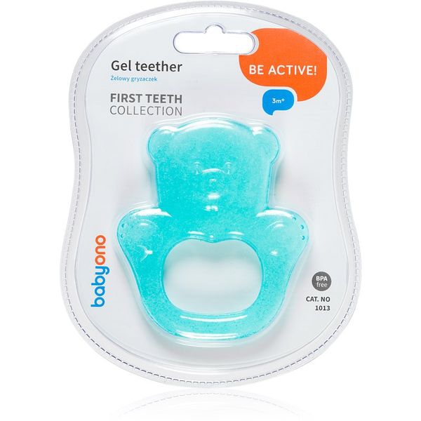 BabyOno BabyOno Be Active Gel Teether grizalo Turquoise Bear 1 kos