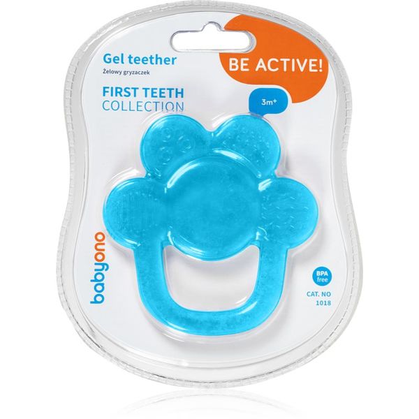 BabyOno BabyOno Be Active Gel Teether grizalo Turquoise Flower 1 kos