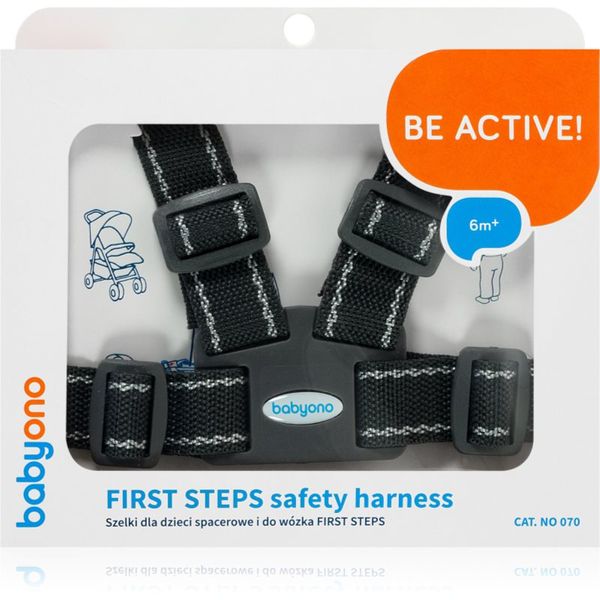 BabyOno BabyOno Be Active Safety Harness First Steps dodatek za lase za otroke Black 6 m+ 1 kos