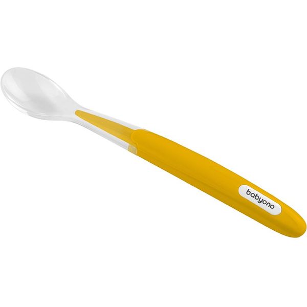 BabyOno BabyOno Be Active Soft Spoon žlička Yellow 6 m+ 1 kos