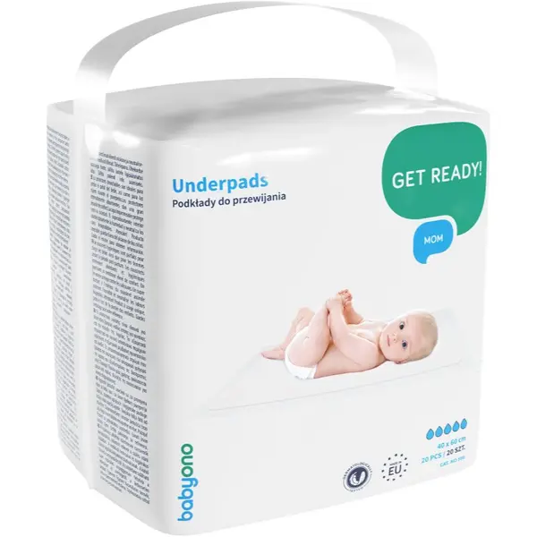 BabyOno BabyOno Get Ready Mom previjalne podloge za enkratno uporabo 40 x 60 cm 20 kos