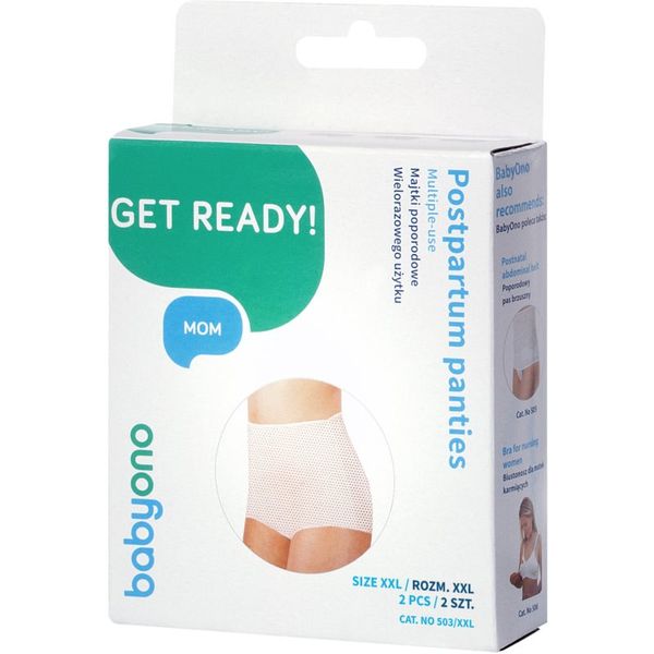 BabyOno BabyOno Get Ready Multiple-use Mesh Panties poporodne spodnjice velikost XXL 2 kos