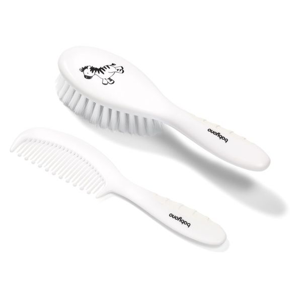 BabyOno BabyOno Hair Brush krtača za lase White 2 kos