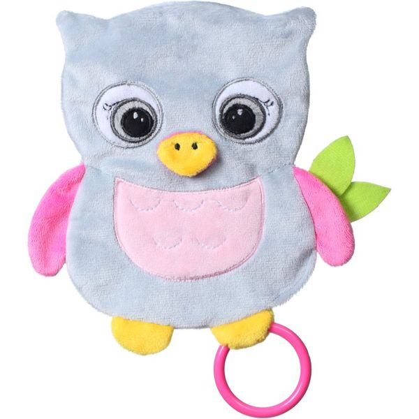 BabyOno BabyOno Have Fun Cuddly Toy for Babies mehak hišni ljubljenček z grizljajočim delom Owl Celeste 1 kos