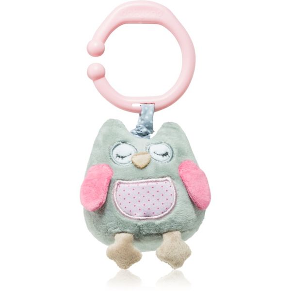 BabyOno BabyOno Have Fun Musical Toy for Children kontrastna viseča igrača z melodijo Owl Sofia Pink 1 kos