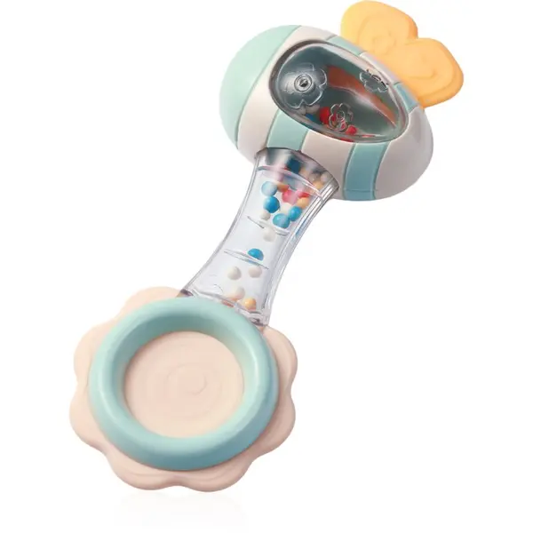 BabyOno BabyOno Rattle With Teether 3m+ grizalo z ropotuljico Bee 1 kos