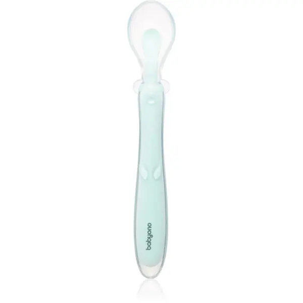 BabyOno BabyOno Silicone Spoon 6m+ žlička za otroke Mint 1 kos