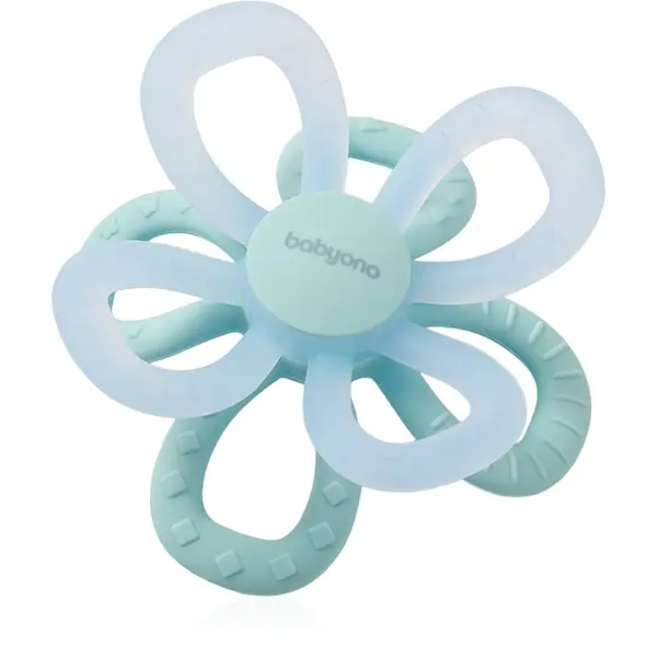 BabyOno BabyOno Silicone Teether Flower grizalo Blue 1 kos