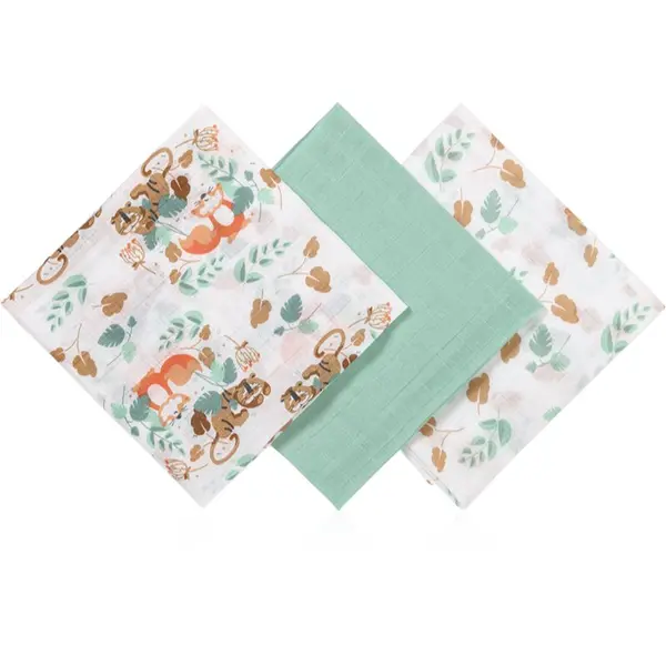BabyOno BabyOno Super Soft Mint plenice iz blaga 70x70 cm Mint 3 kos