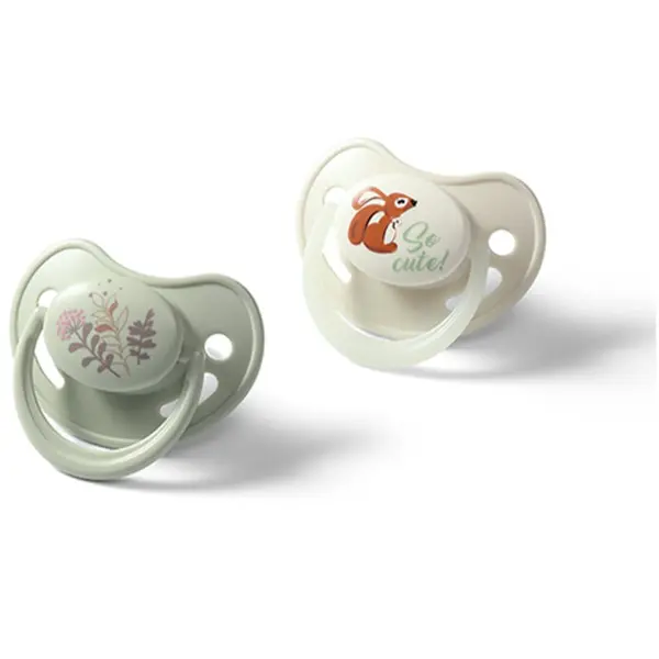 BabyOno BabyOno Take Care Anatomical Silicone Soothers duda Day & Night 6-18m 2 kos