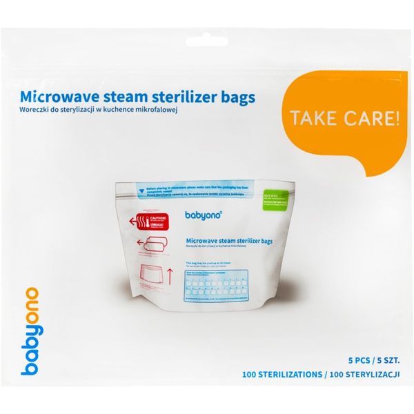 BabyOno BabyOno Take Care Microwave Steam Sterilizer Bags vrečke za sterilizacijo za mikrovalovno pečico 5 kos