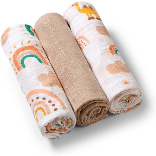 BabyOno BabyOno Take Care Muslin Diapers plenice iz blaga Beige 3 kos