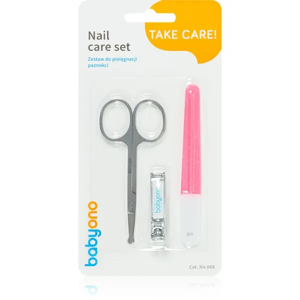 BabyOno BabyOno Take Care Nail Care set za manikiro za otroke Red