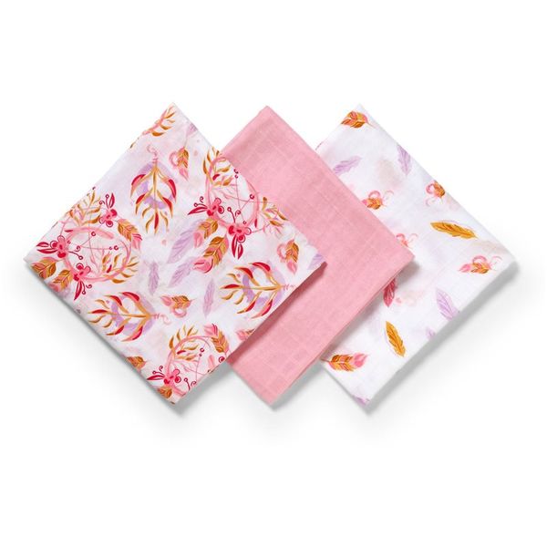 BabyOno BabyOno Take Care Natural Bamboo Diapers plenice iz blaga Old Pink 3 kos