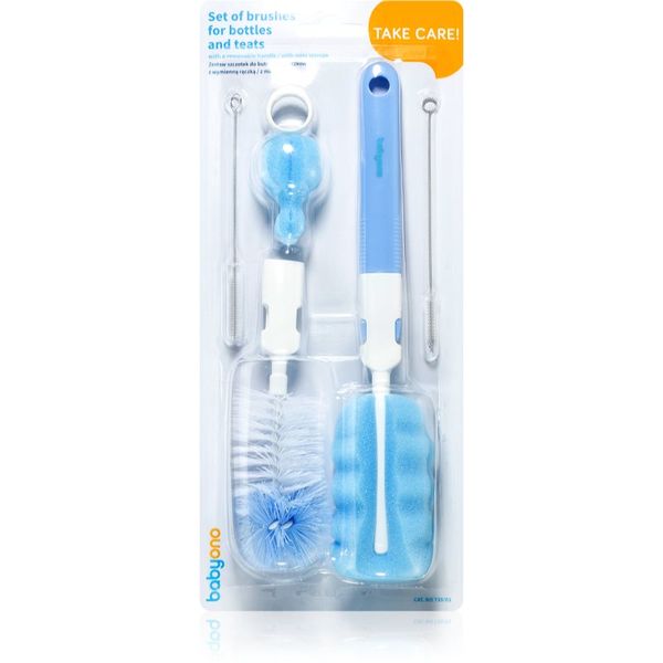 BabyOno BabyOno Take Care Set of Brushes krtača za čiščenje z zamenljivimi nastavki 1 kos