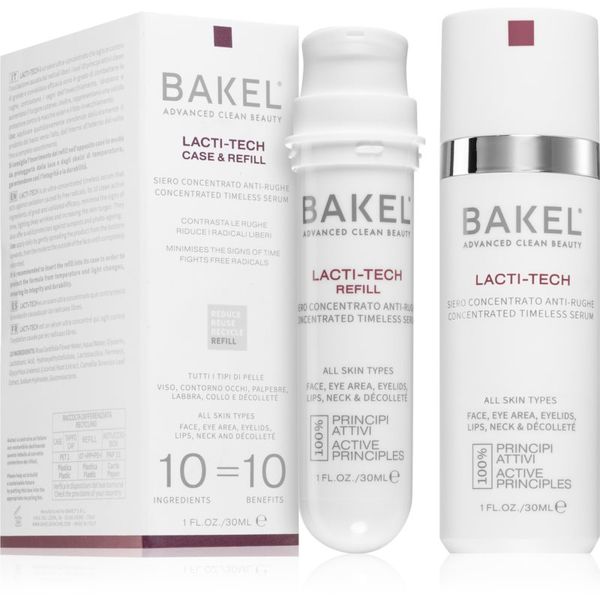 Bakel Bakel Lacti-Tech Case & Refill koncentrirani serum proti staranju kože + nadomestno polnilo 30 ml