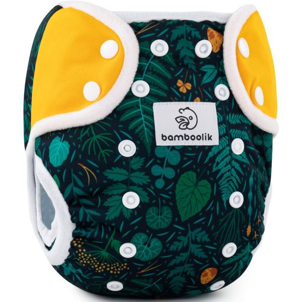 Bamboolik Bamboolik DUO Diaper Cover pralne prekrivne hlačke na sponke Emerald Forest + Saffron