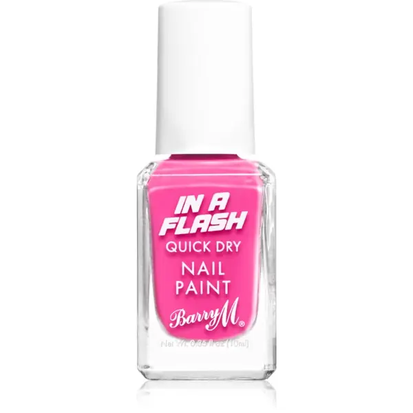 Barry M Barry M IN A FLASH hitro sušeči lak za nohte odtenek Pink Burst 10 ml