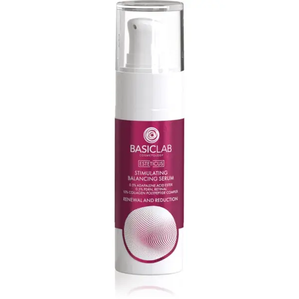 BasicLab BasicLab Cosmetology Esteticus spodbujajoči serum za poenoten odtenek kože 0.5% Adapalene Acid Ester, 10% Collagen Polypeptide Complex, 0.5% PDRN 30 m