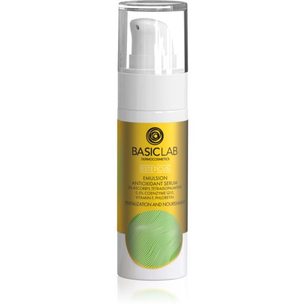 BasicLab BasicLab Dermocosmetics Esteticus revitalizacijska emulzija za obraz z antioksidacijskim učinkom 30 ml