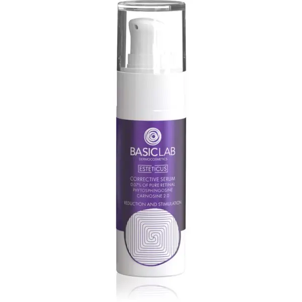 BasicLab BasicLab Dermocosmetics Esteticus serum za glajenje za poenotenje tona kože 0.07% Pure Retinal 30 ml
