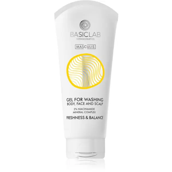 BasicLab BasicLab Dermocosmetics Masculis gel za prhanje za obraz, telo in lase 100 ml