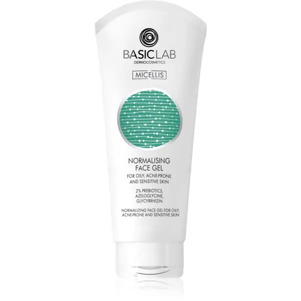 BasicLab BasicLab Dermocosmetics Micellis čistilni gel za normalizacijo kože za mastno k aknam nagnjeno kožo 100 ml
