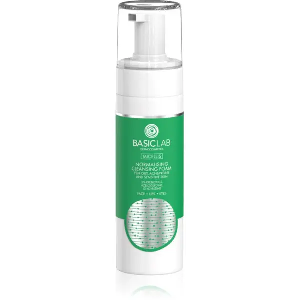 BasicLab BasicLab Dermocosmetics Micellis nežna čistilna pena za mastno k aknam nagnjeno kožo 150 ml