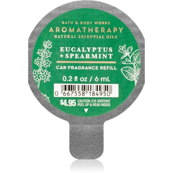 Bath & Body Works Bath & Body Works Eucalyptus Spearmint dišava za avto nadomestno polnilo 6 ml