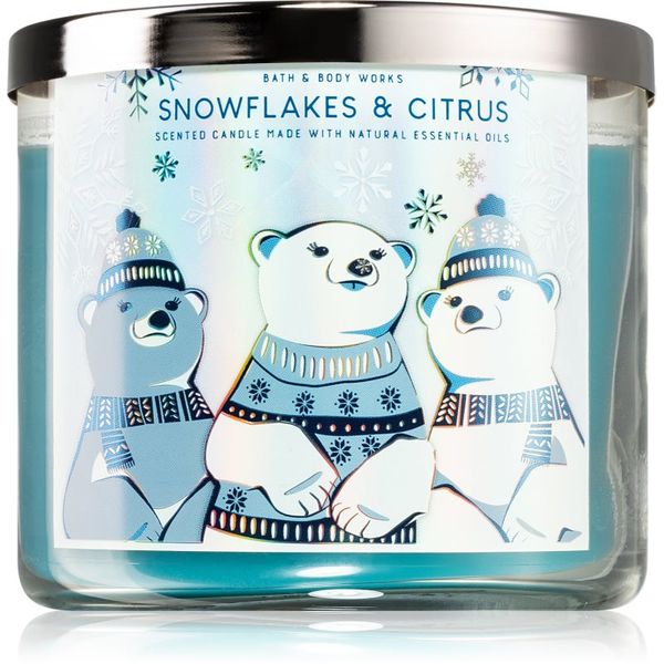 Bath & Body Works Bath & Body Works Snowflakes & Citrus dišeča sveča I. 411 g