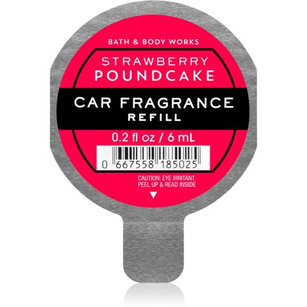 Bath & Body Works Bath & Body Works Strawberry Pound Cake dišava za avto nadomestno polnilo 6 ml