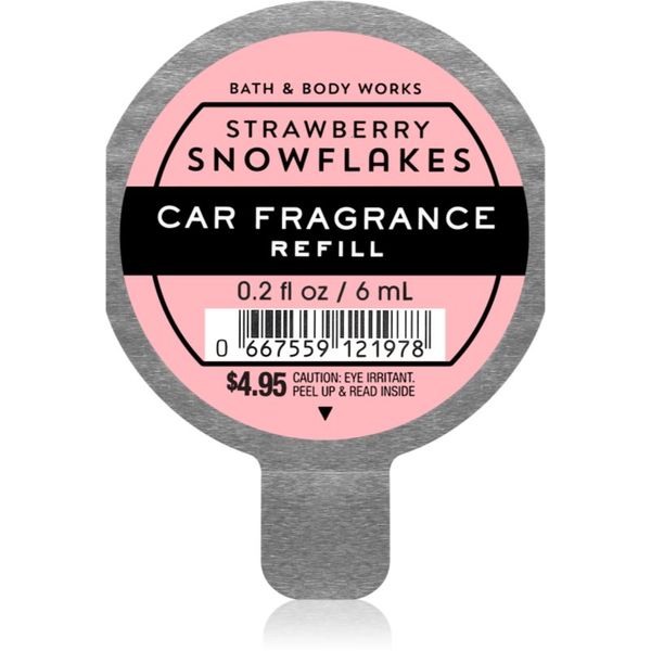 Bath & Body Works Bath & Body Works Strawberry Snowflakes dišava za avto nadomestno polnilo 6 ml