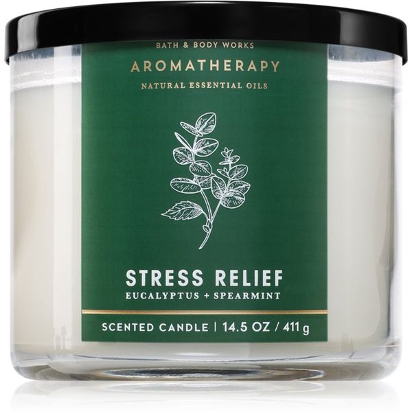 Bath & Body Works Bath & Body Works Stress Relief Eucalyptus & Spearmint dišeča sveča 411 g