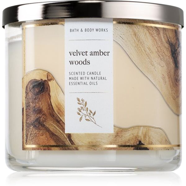 Bath & Body Works Bath & Body Works Velvet Amber Woods dišeča sveča 411 g