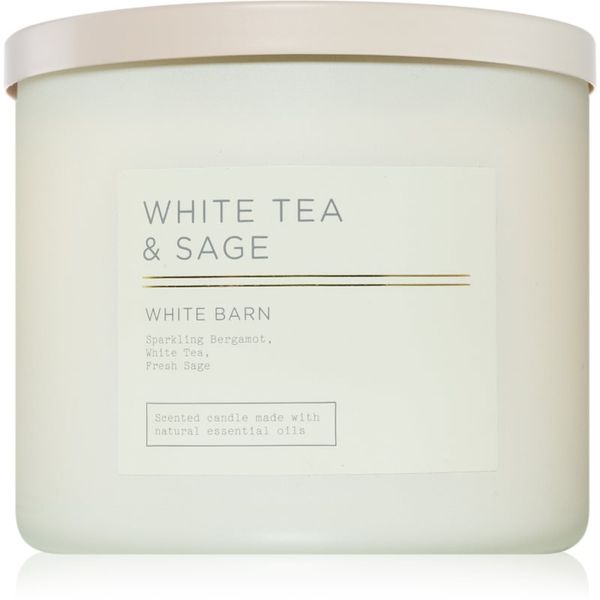 Bath & Body Works Bath & Body Works White Tea & Sage dišeča sveča 411 g