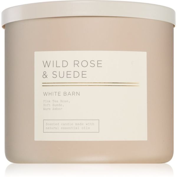 Bath & Body Works Bath & Body Works Wild Rose & Suede dišeča sveča 411 g