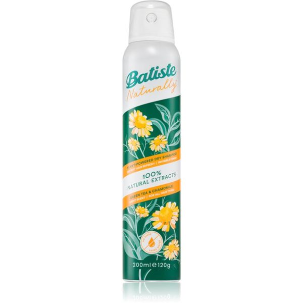 Batiste Batiste Naturally Green tea & Chamomile suhi šampon za absorbcijo odvečnega sebuma in za osvežitev las 200 ml