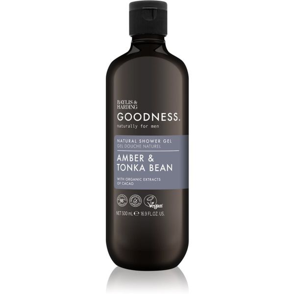 Baylis & Harding Baylis & Harding Goodness Amber & Tonka Bean gel za prhanje za moške 500 ml