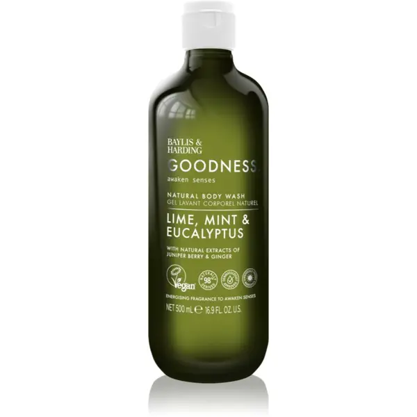 Baylis & Harding Baylis & Harding Goodness Awaken Senses osvežujoč gel za prhanje dišave Lime, Mint & Eucalyptus 500 ml