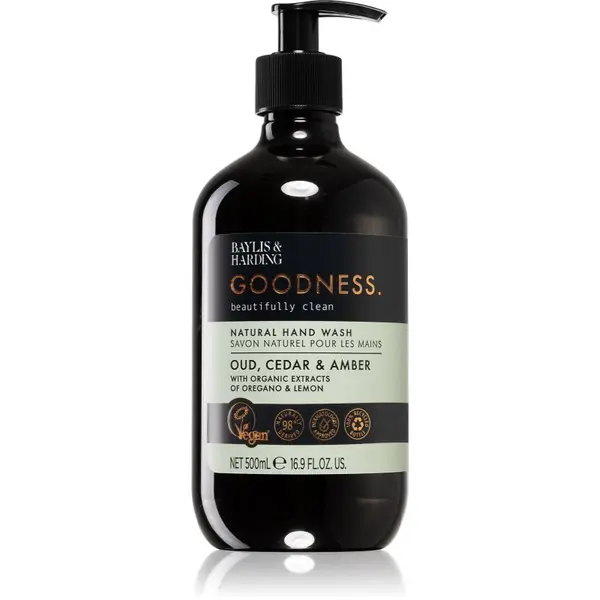 Baylis & Harding Baylis & Harding Goodness Oud, Cedar & Amber naravno tekoče milo za roke 500 ml