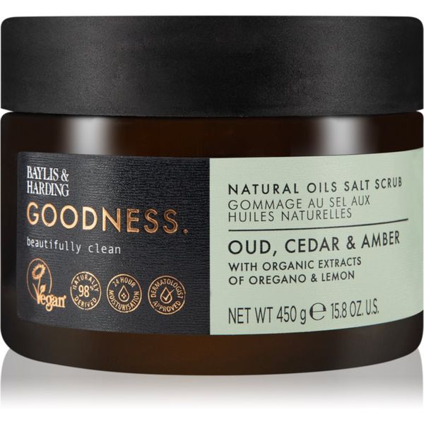 Baylis & Harding Baylis & Harding Goodness Oud, Cedar & Amber solni piling za telo 450 g