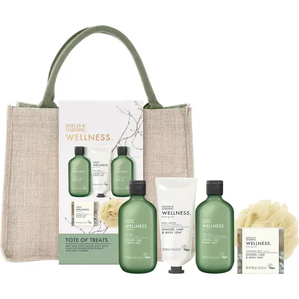 Baylis & Harding Baylis & Harding Wellness. Energise darilni set kozmetična torbica Ginger, Lime & Basil Leaf