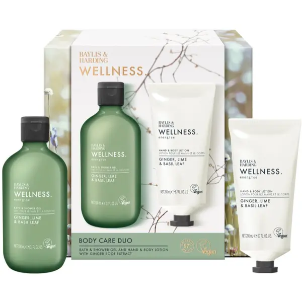 Baylis & Harding Baylis & Harding Wellness. Energise darilni set za telo Ginger, Lime & Basil Leaf