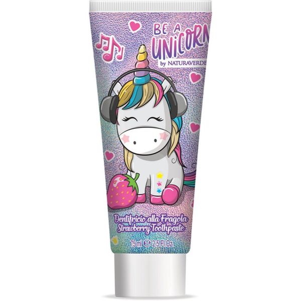 Be a Unicorn Be a Unicorn Naturaverde Toothpaste zobna pasta za otroke z jagodnim okusom 75 ml