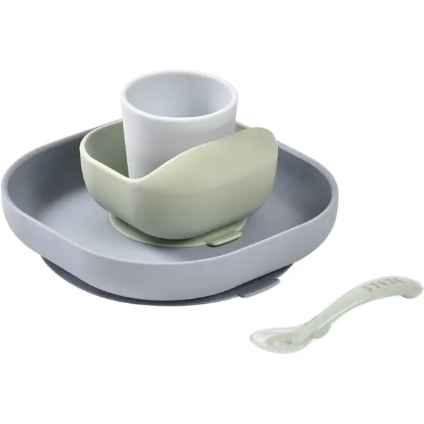 Beaba Beaba 4-Piece Silicone Dinner Set jedilni set Pebble 4m+