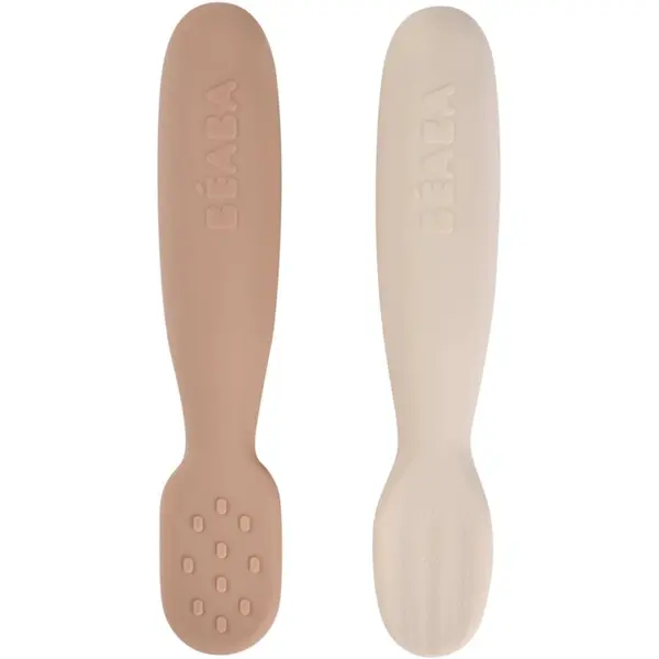 Beaba Beaba Silicone Pre-Spoons 2 Pack žlička Praline / Clay 4m+ 2 kos