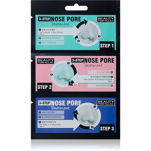 Beauty Formulas Beauty Formulas 3 Step Treatment čistilni obliž za nos 1 kos