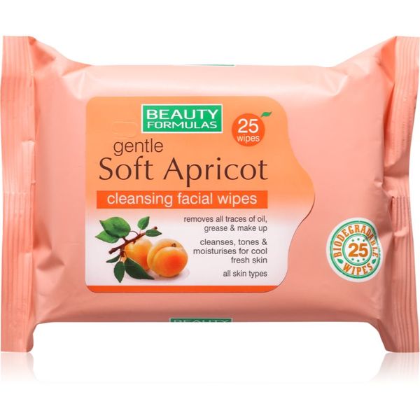 Beauty Formulas Beauty Formulas Apricot vlažni čistilni robčki 25 kos